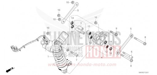 COUSSIN ARRIERE (CBR1000SP) CBR1000SPR de 2024